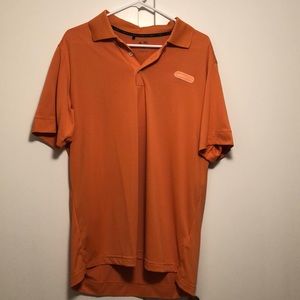 Orange Adidas golf polo
